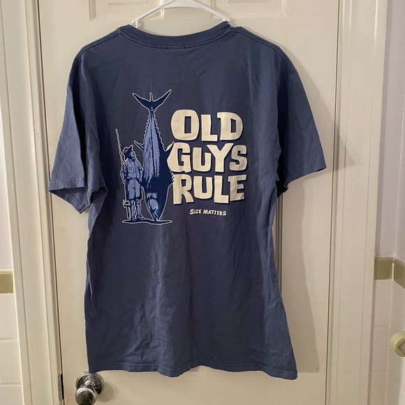 Old Guys Rule Fishing Navy T-Shirt - Picture 4 of 4